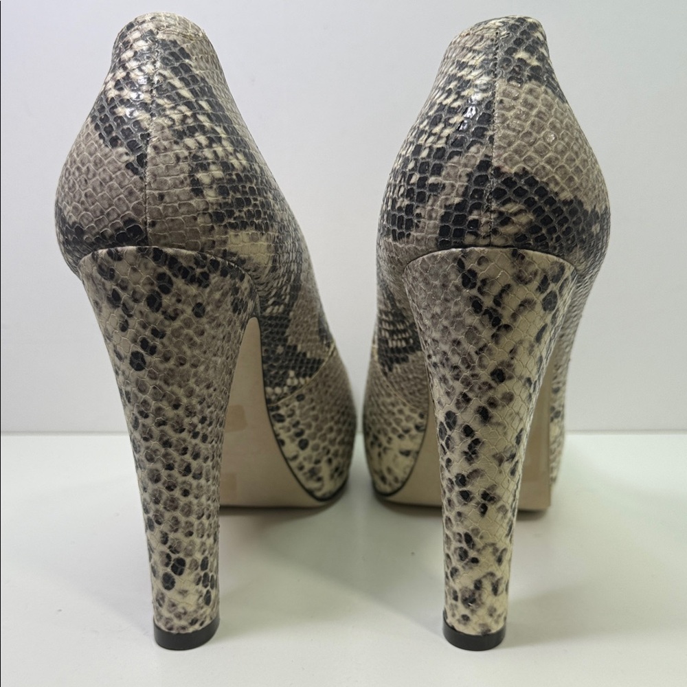 Pour La Victoire Neutral Snake-Print Platform Pumps - Picture 11 of 11
